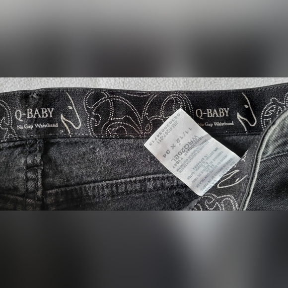 Wrangler Q Baby black Western jeans size 11/12- 34 - Picture 7 of 9